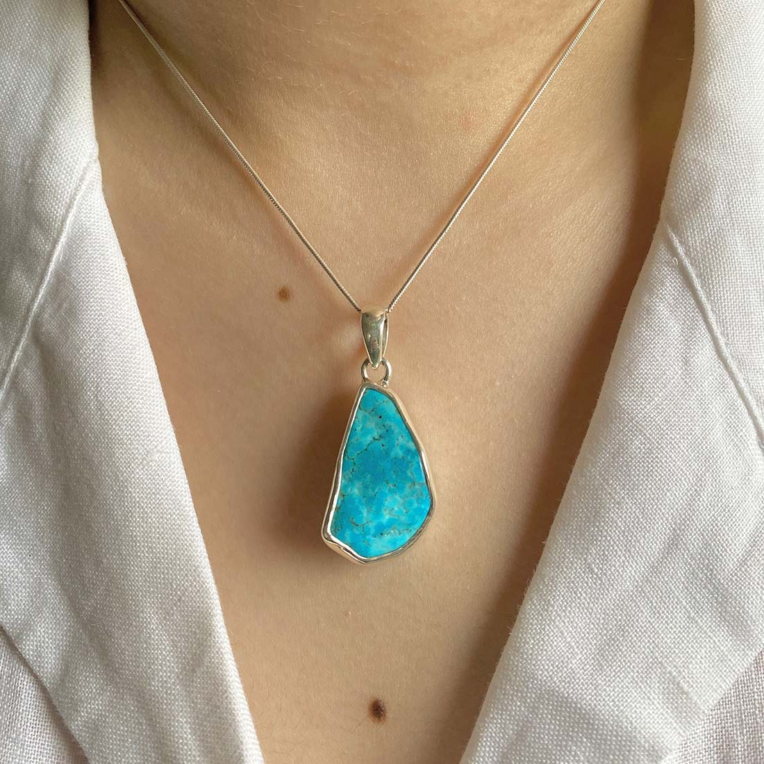 Turquoise (Rough) Pendant-(TRQ-P-37.)